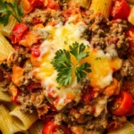 Creamy Rotel Pasta with Ground Beef